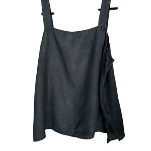 Eileen Fisher Dark Gray Linen Crewneck Top